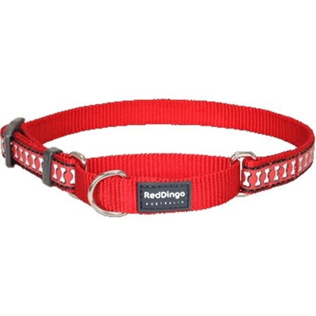 RED DINGO Martingale Dog Collar Reflective Red, Large RE437169